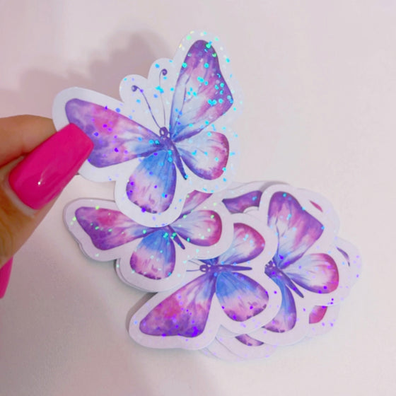 Purple Butterfly Single Stickers