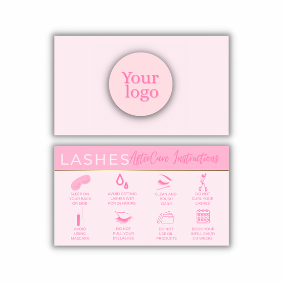 Aftercare Lashes Cards