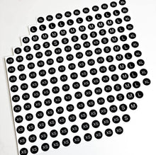  Black Size Stickers