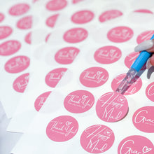  20 Pink Packaging Stickers